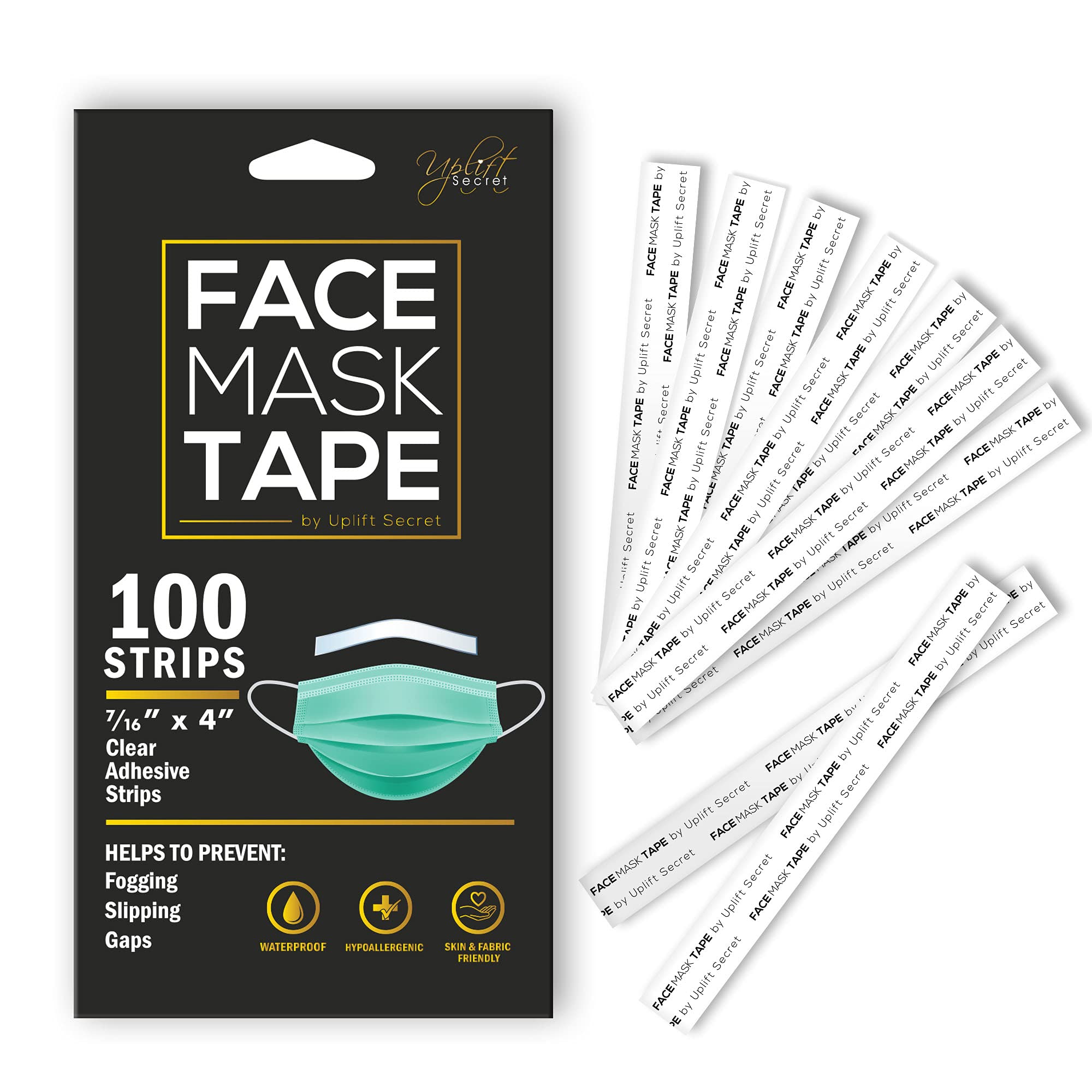 Uplift Secret Face Mask Tape Double Sided (100 Count) - Helps to